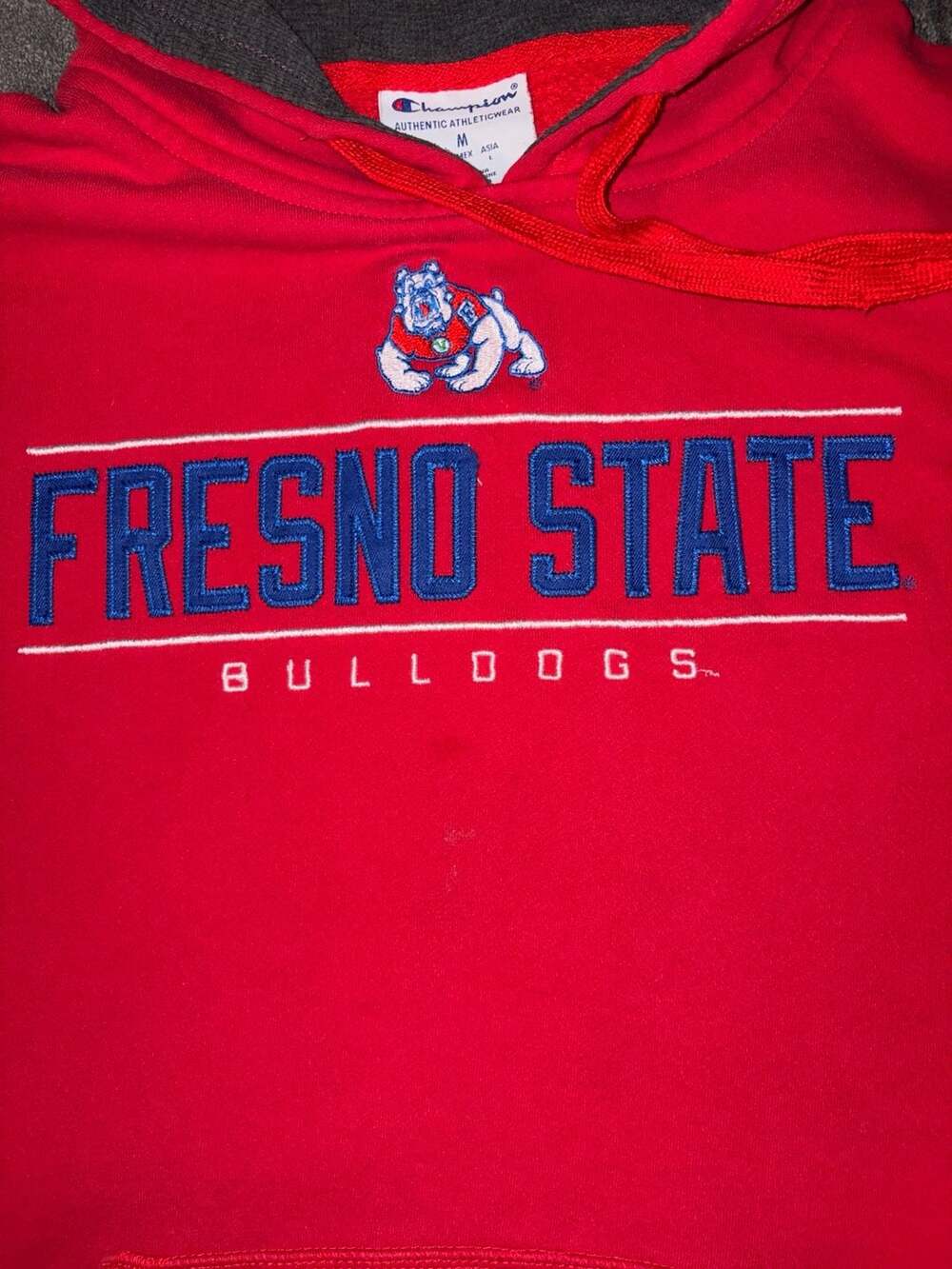 Champion Fresno State Bulldogs Hoodie Size M Red